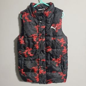 Puma kids puffer vest digital pattern size 7
